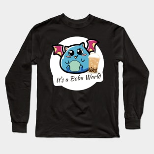 Boba Lover Cute Creature Long Sleeve T-Shirt